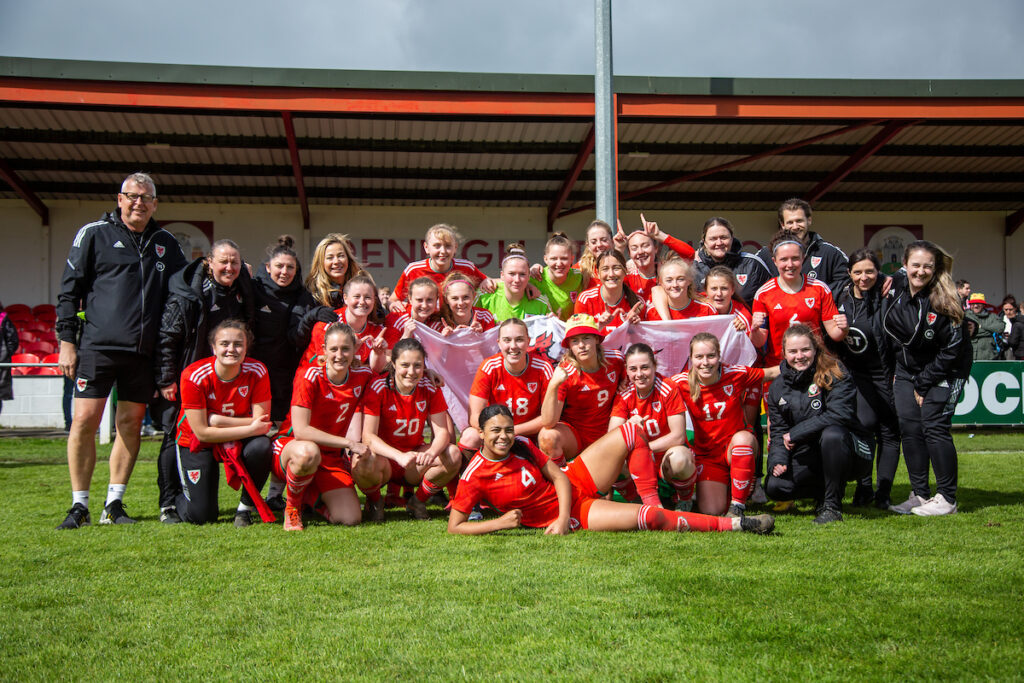 UEFA WU19 Euro Round 2 League B fixture between Cymru and Estonia at Denbigh's Central Park