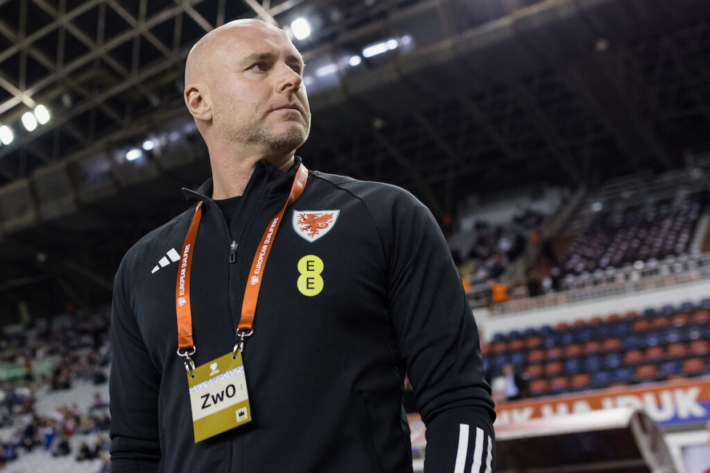 Wales’ Head Coach Robert Page  prior to the Group D UEFA European Championship Qualifying fixture vs Croatia on the 25th of March, Stadion Poljud, Split, Croatia